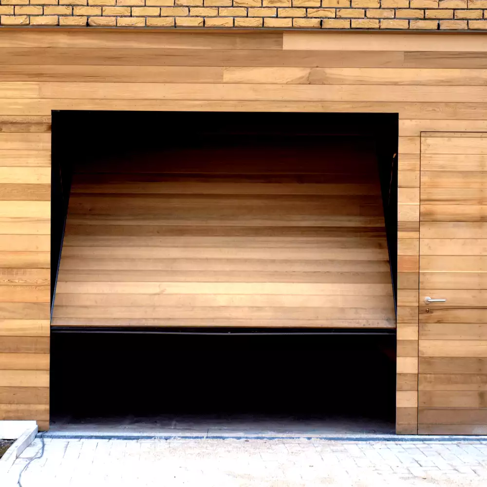 Cedar garage door
